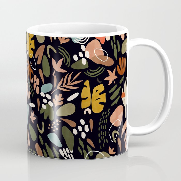 Abstract Shapes Of Dark Modern Nature Coffee Mug