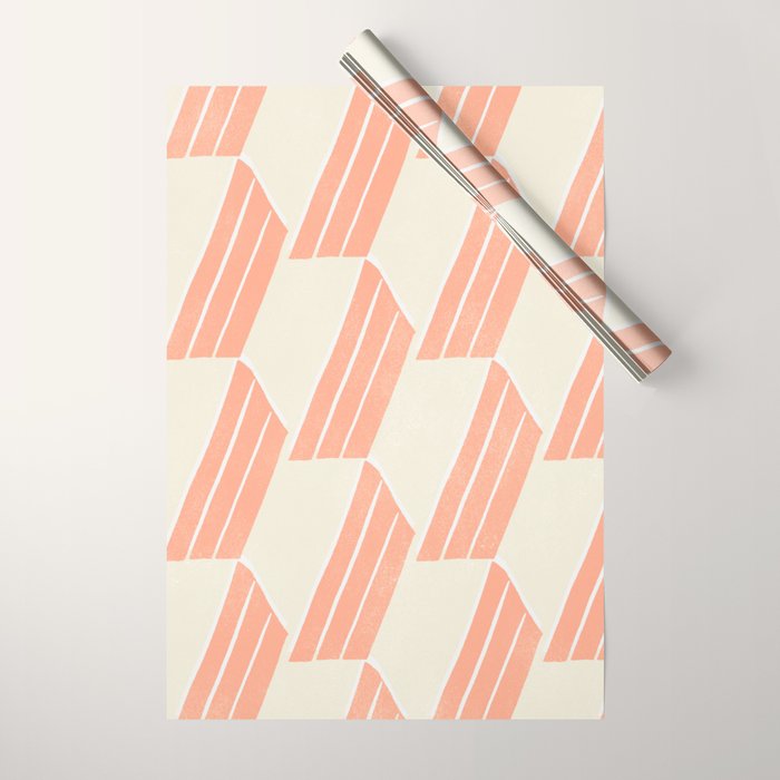 Minimalist Series: Pink Hex Tiles Wrapping Paper