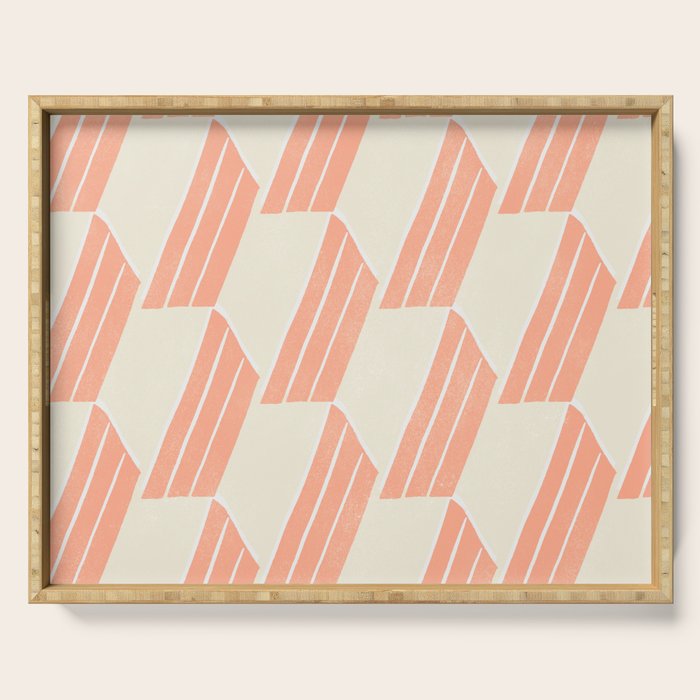 Minimalist Series: Pink Hex Tiles Serving Tray