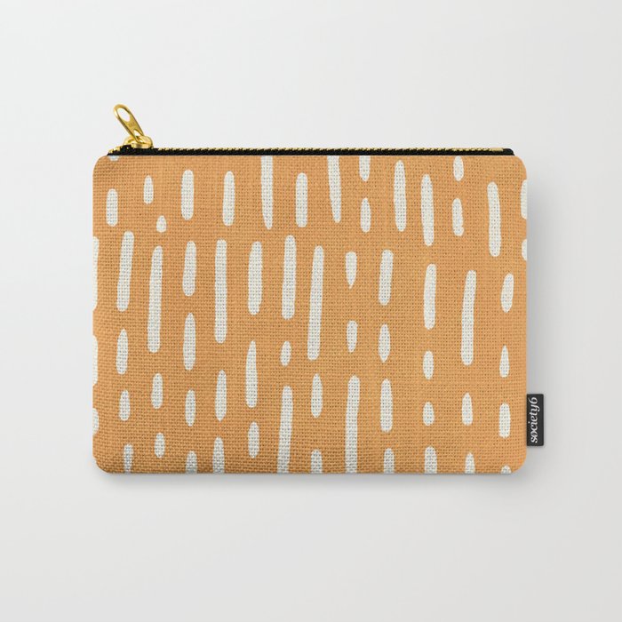 Minimalist Series: Scandi Lines, Orange Carry All Pouch