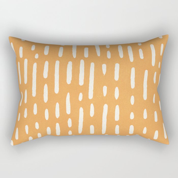 Minimalist Series: Scandi Lines, Orange Rectangular Pillow