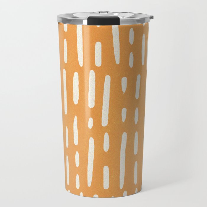 Minimalist Series: Scandi Lines, Orange Travel Mug