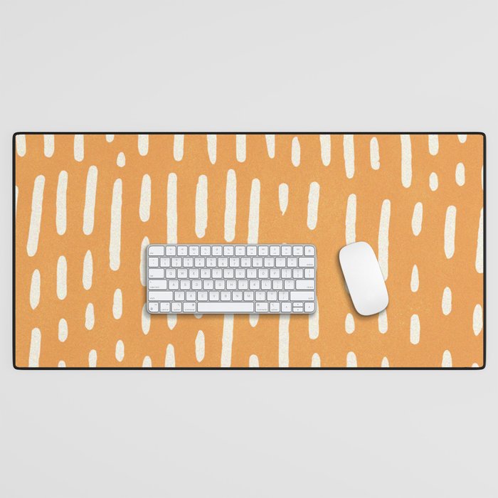Minimalist Series: Scandi Lines, Orange Desk Mat