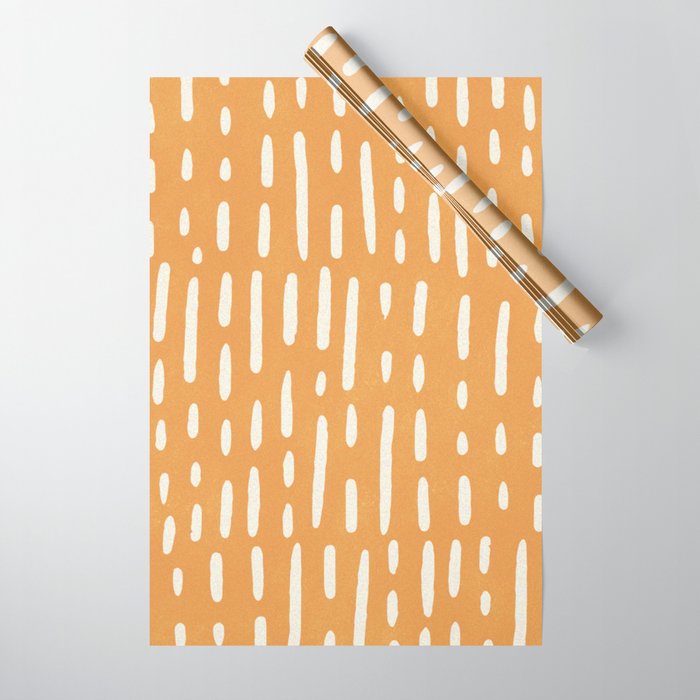 Minimalist Series: Scandi Lines, Orange Wrapping Paper