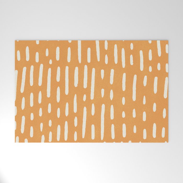 Minimalist Series: Scandi Lines, Orange Welcome Mat