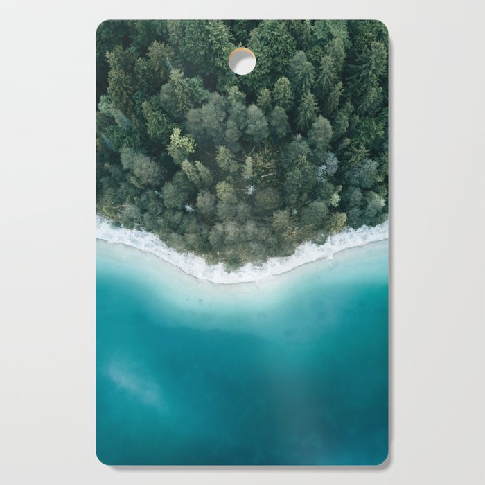 Green And Blue Symmetry - Landscape Photography Cutting Board