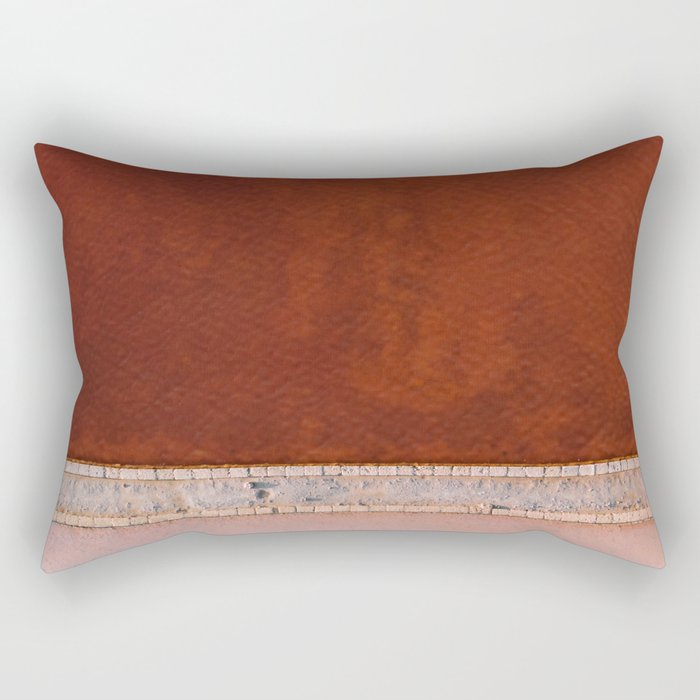 Pink And Red Salt Lake In Italy Rectangular Pillow