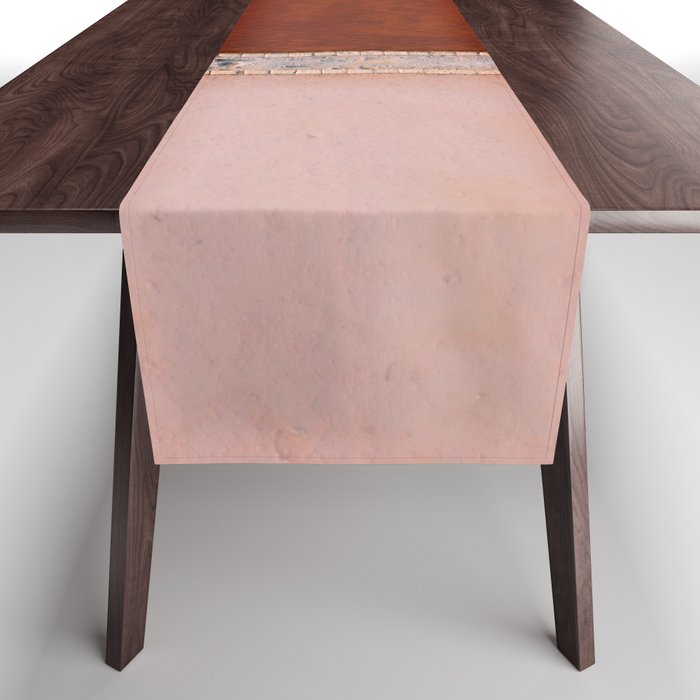 Pink And Red Salt Lake In Italy Table Runner