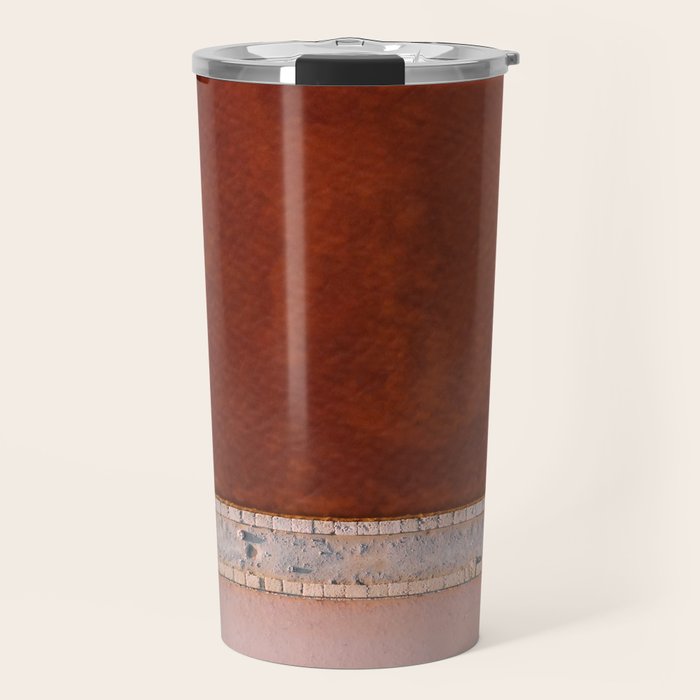 Pink And Red Salt Lake In Italy Travel Mug
