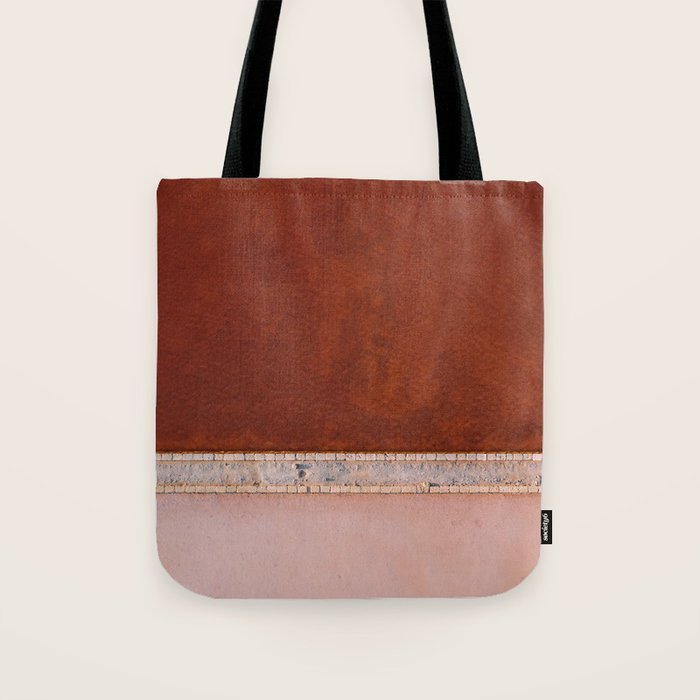 Pink And Red Salt Lake In Italy Tote Bag