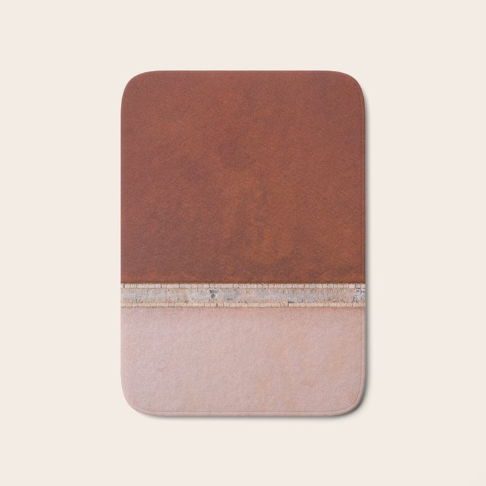 Pink And Red Salt Lake In Italy Bath Mat