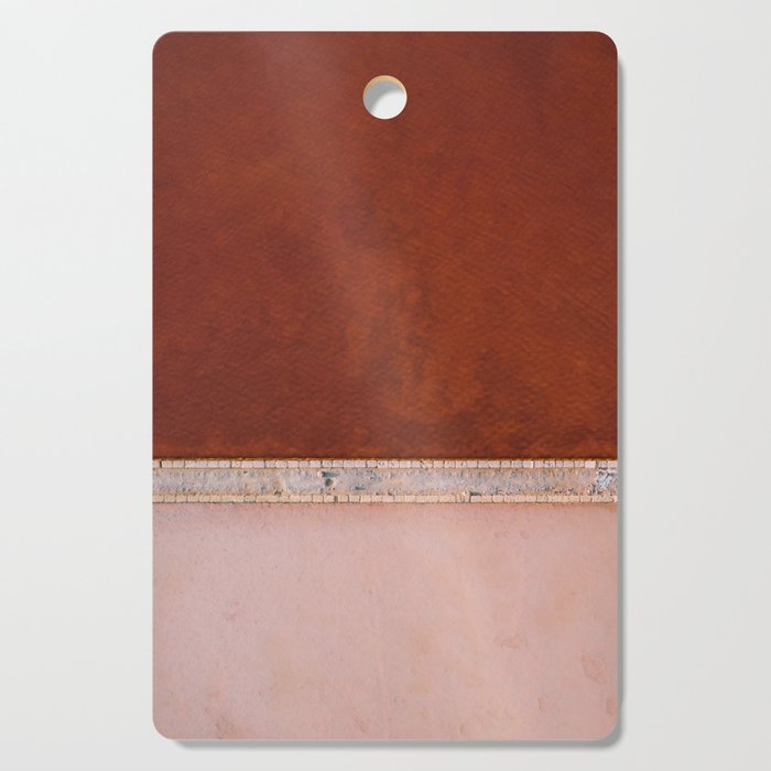 Pink And Red Salt Lake In Italy Cutting Board