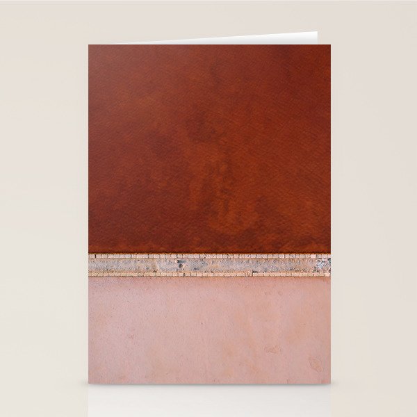 Pink And Red Salt Lake In Italy Stationery Card