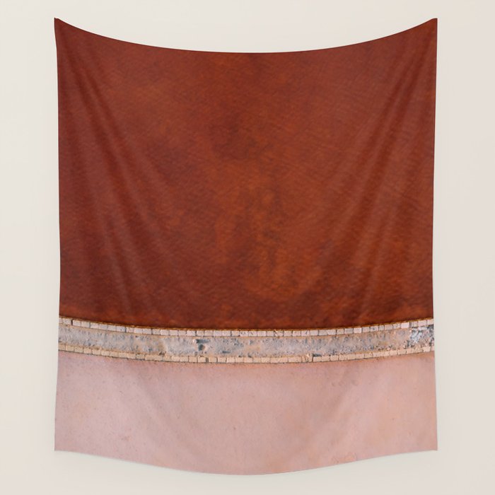 Pink And Red Salt Lake In Italy Wall Tapestry