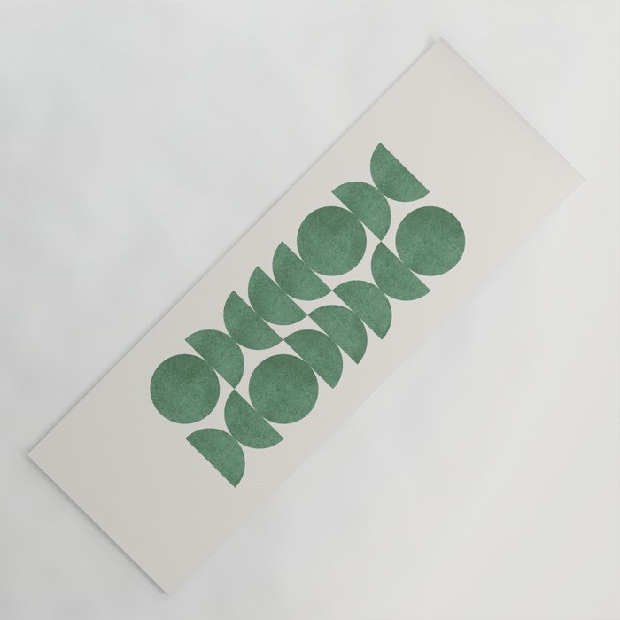 Green Retro Scandinavian - Mid Century Modern Yoga Mat