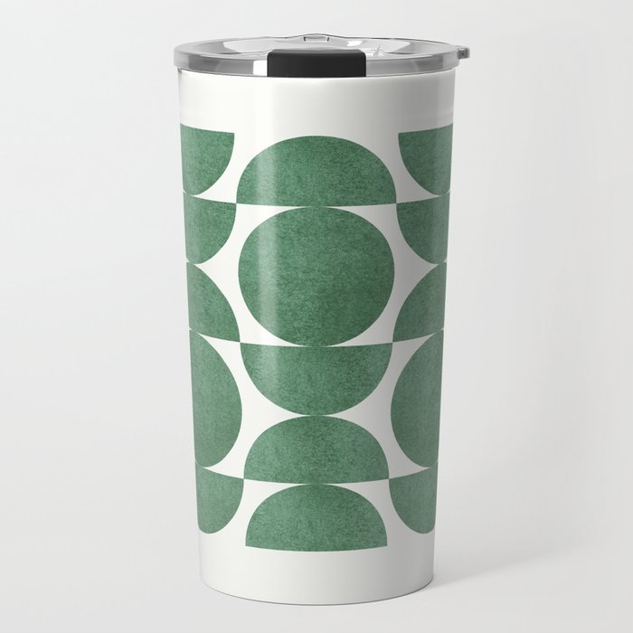 Green Retro Scandinavian - Mid Century Modern Travel Mug