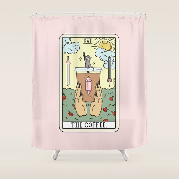 Coffee Reading Updated (Light) Shower Curtain