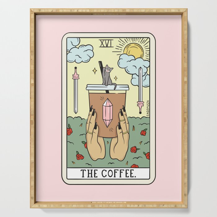 Coffee Reading Updated (Light) Serving Tray