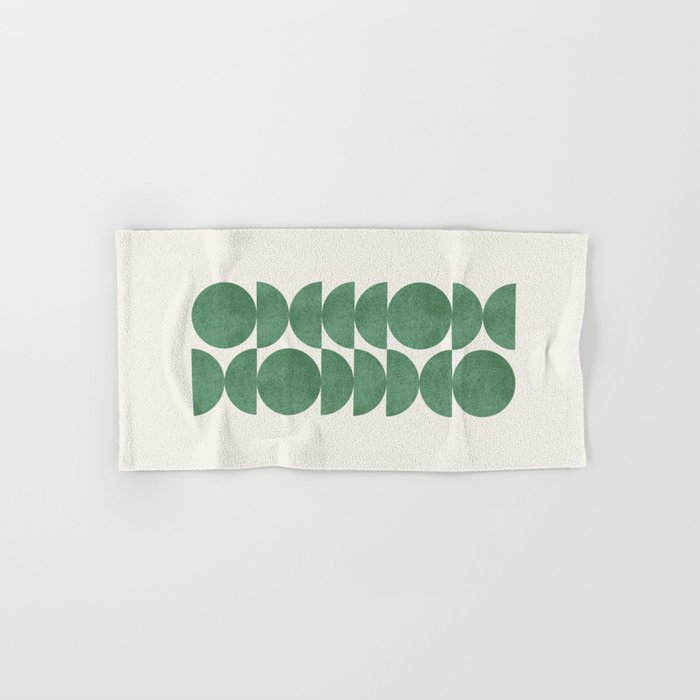 Green Retro Scandinavian - Mid Century Modern Bath Towel