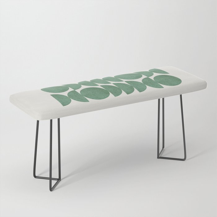 Green Retro Scandinavian - Mid Century Modern Bench