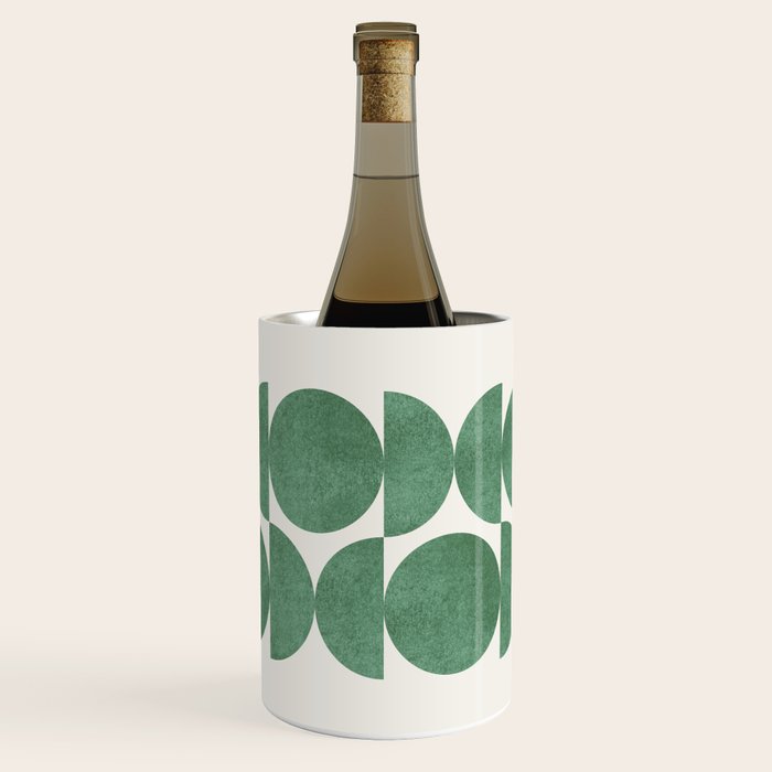 Green Retro Scandinavian - Mid Century Modern Wine Chiller