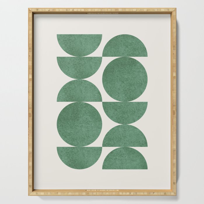 Green Retro Scandinavian - Mid Century Modern Serving Tray
