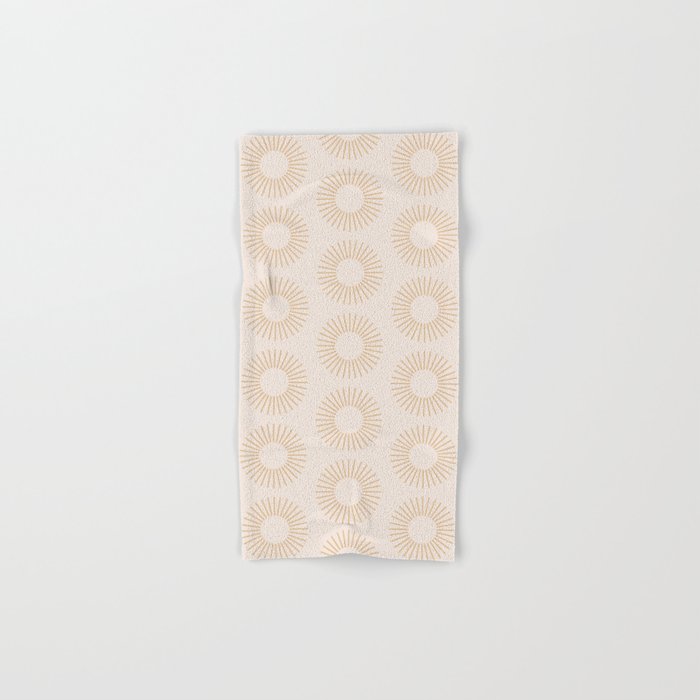 Minimalist Sunray Pattern Xiv Natural Neutral Bath Towel
