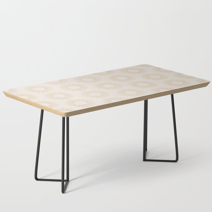 Minimalist Sunray Pattern Xiv Natural Neutral Coffee Table