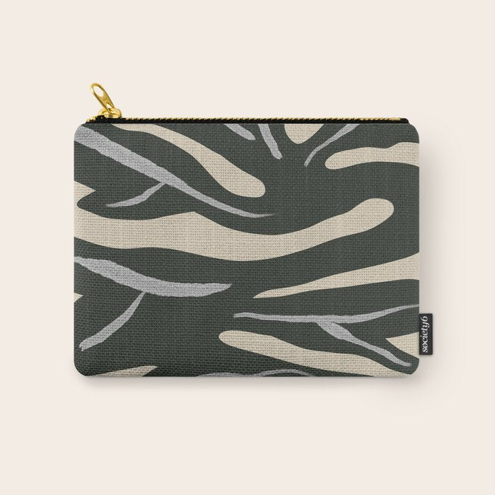 Winding Minimalism Flower Plant Monochrome Still Life Carry All Pouch