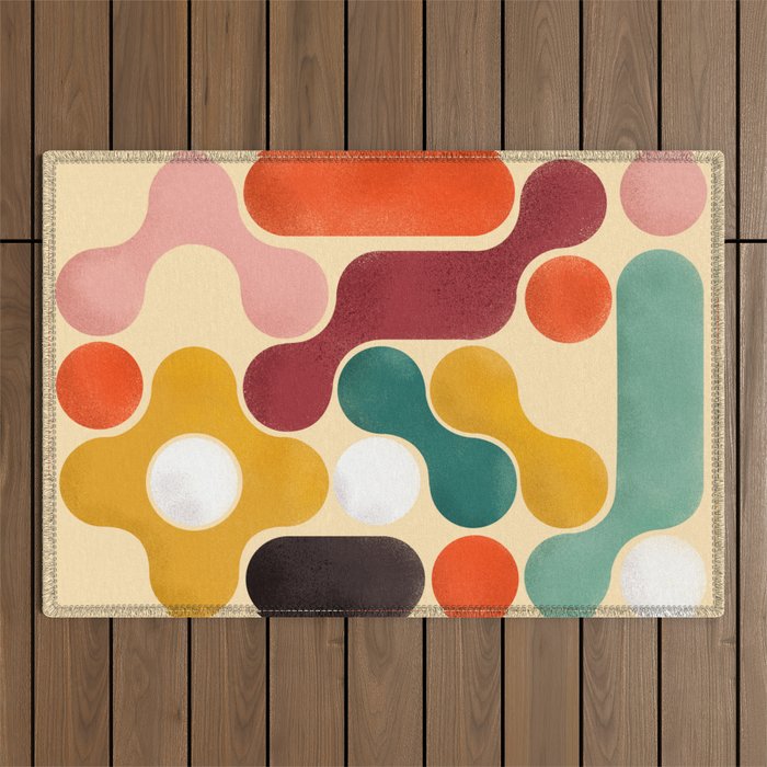 Color Pops - Mid Century Style  Outdoor Rug