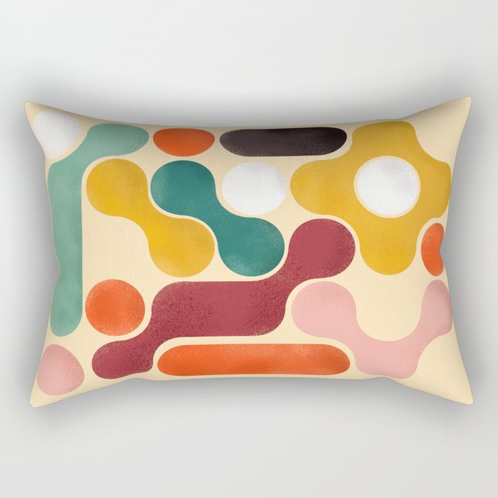 Color Pops - Mid Century Style  Rectangular Pillow