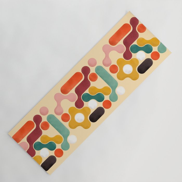 Color Pops - Mid Century Style  Yoga Mat