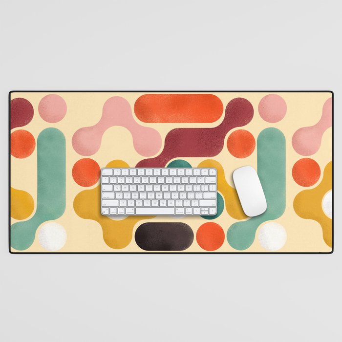 Color Pops - Mid Century Style  Desk Mat