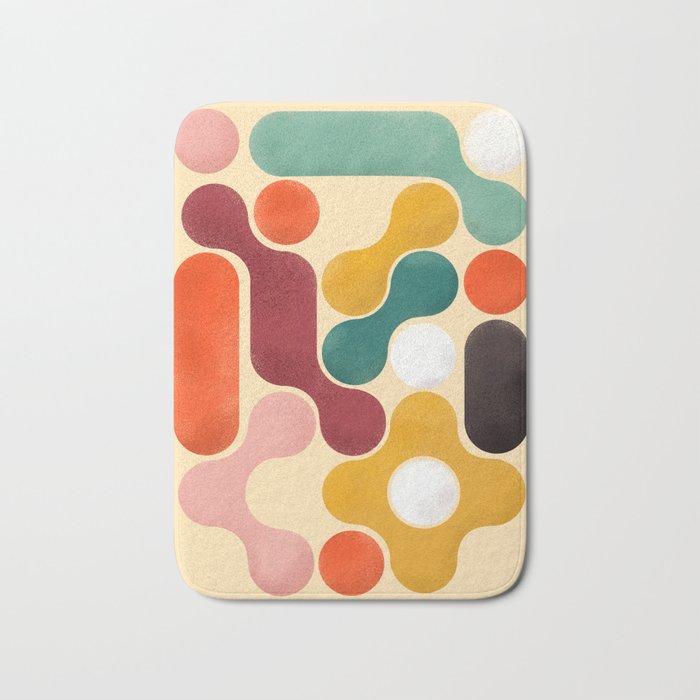 Color Pops - Mid Century Style  Bath Mat