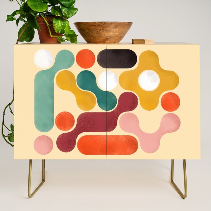 Color Pops - Mid Century Style  Credenza