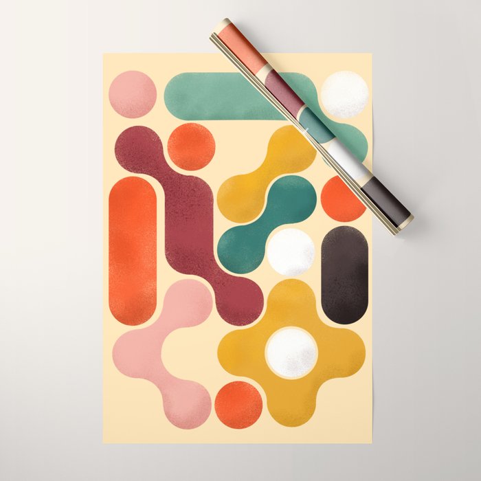 Color Pops - Mid Century Style  Wrapping Paper