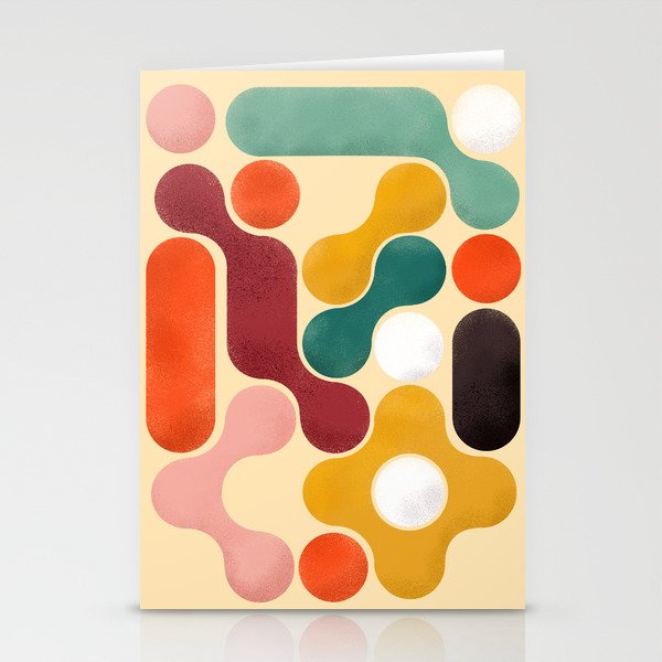 Color Pops - Mid Century Style  Stationery Card