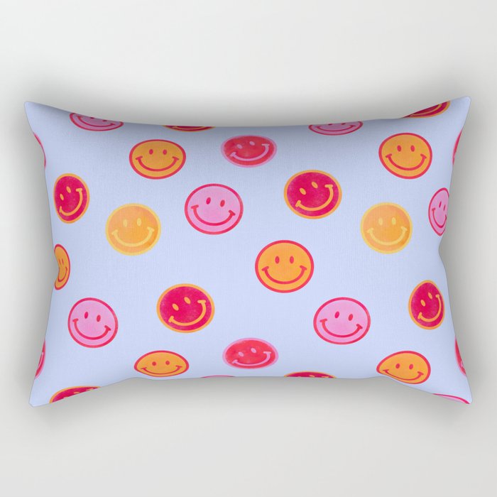 Smiling Faces Pattern No2 Rectangular Pillow