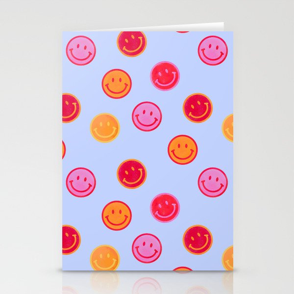 Smiling Faces Pattern No2 Stationery Card