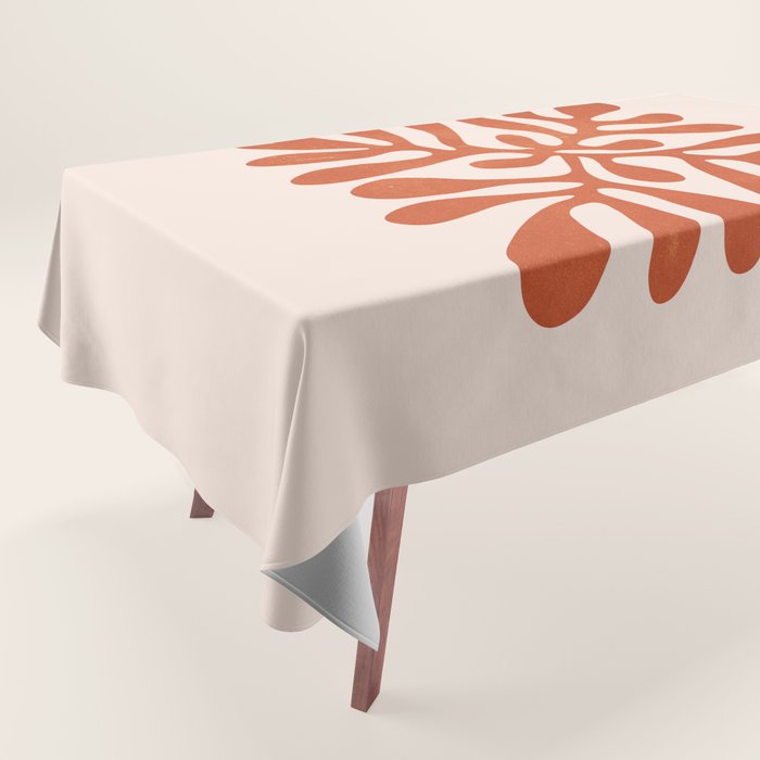 Nature Leaf Cutouts Iii: Terracotta Edition | Mid-Century Henri Matisse Series Tablecloth