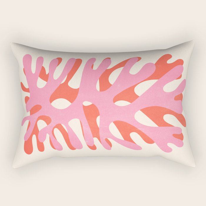 Sea Leaf: Matisse Collage Peach Edition Rectangular Pillow