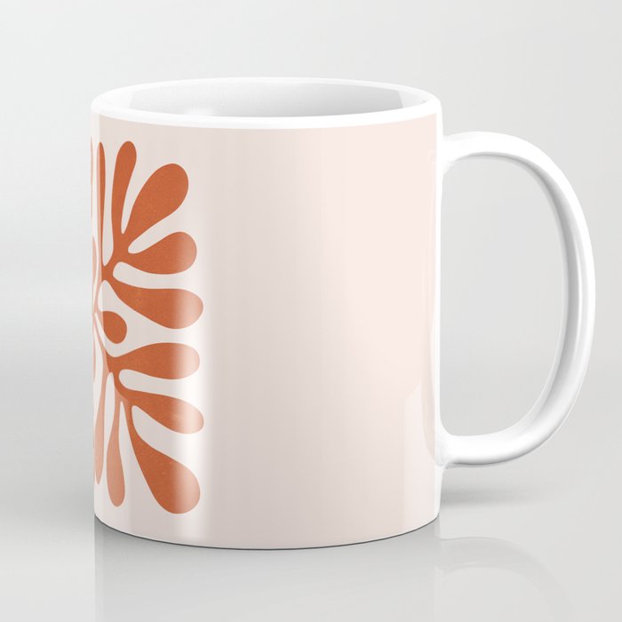 Nature Leaf Cutouts Iii: Terracotta Edition | Mid-Century Henri Matisse Series Coffee Mug
