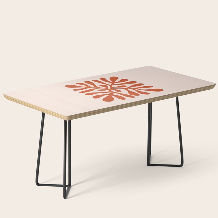 Nature Leaf Cutouts Iii: Terracotta Edition | Mid-Century Henri Matisse Series Coffee Table