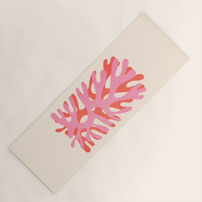 Sea Leaf: Matisse Collage Peach Edition Yoga Mat