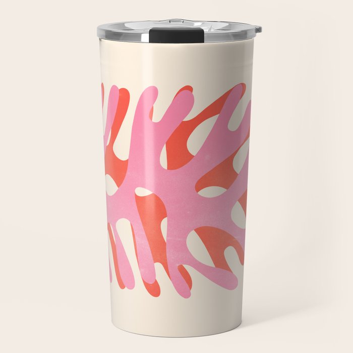 Sea Leaf: Matisse Collage Peach Edition Travel Mug