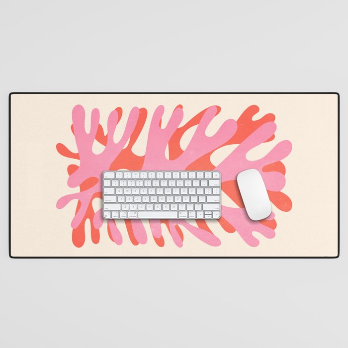 Sea Leaf: Matisse Collage Peach Edition Desk Mat