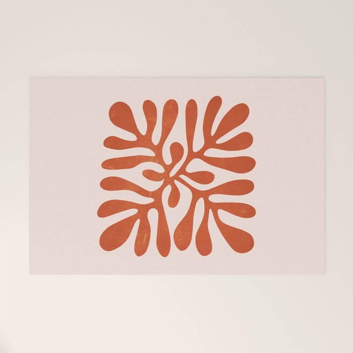 Nature Leaf Cutouts Iii: Terracotta Edition | Mid-Century Henri Matisse Series Welcome Mat