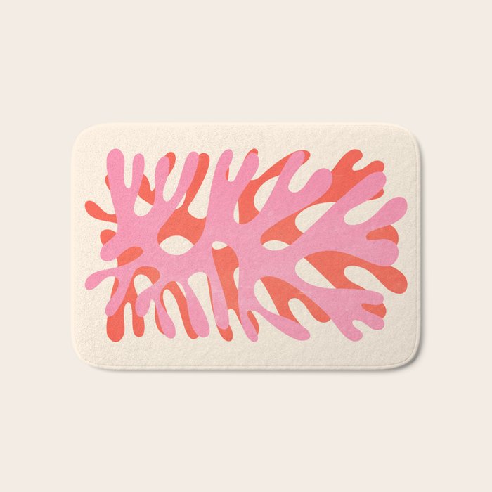 Sea Leaf: Matisse Collage Peach Edition Bath Mat