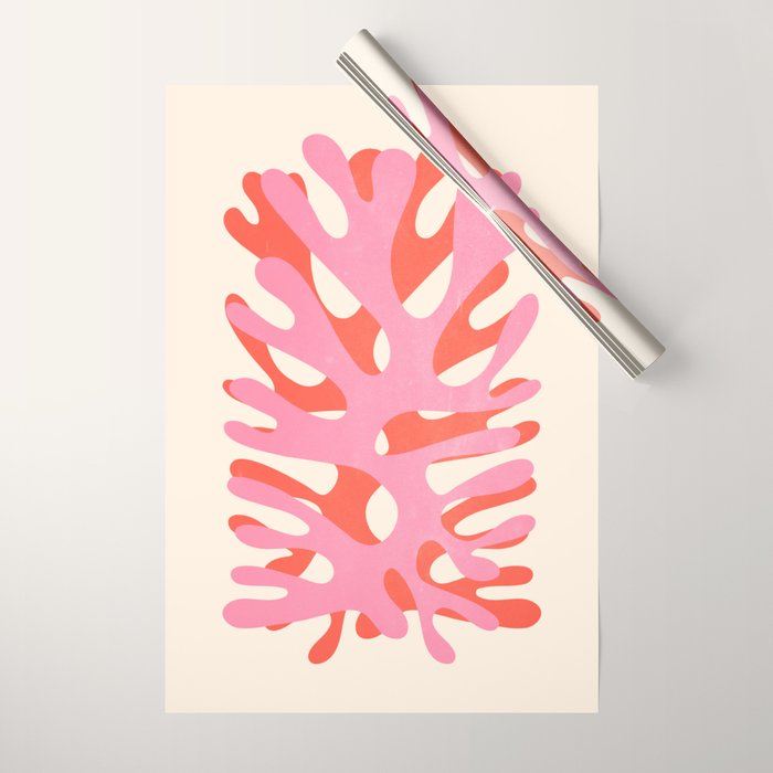 Sea Leaf: Matisse Collage Peach Edition Wrapping Paper
