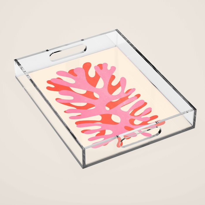 Sea Leaf: Matisse Collage Peach Edition Acrylic Tray
